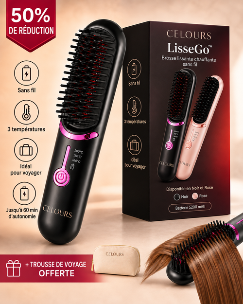 Celours LisseGo™ | Brosse lissante sans fil