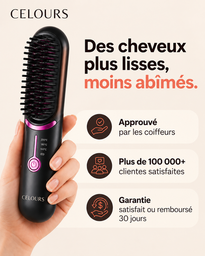 Celours LisseGo™ | Brosse lissante sans fil