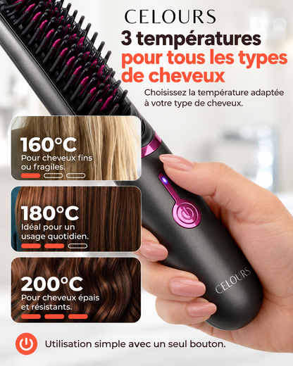 Celours LisseGo™ | Brosse lissante sans fil