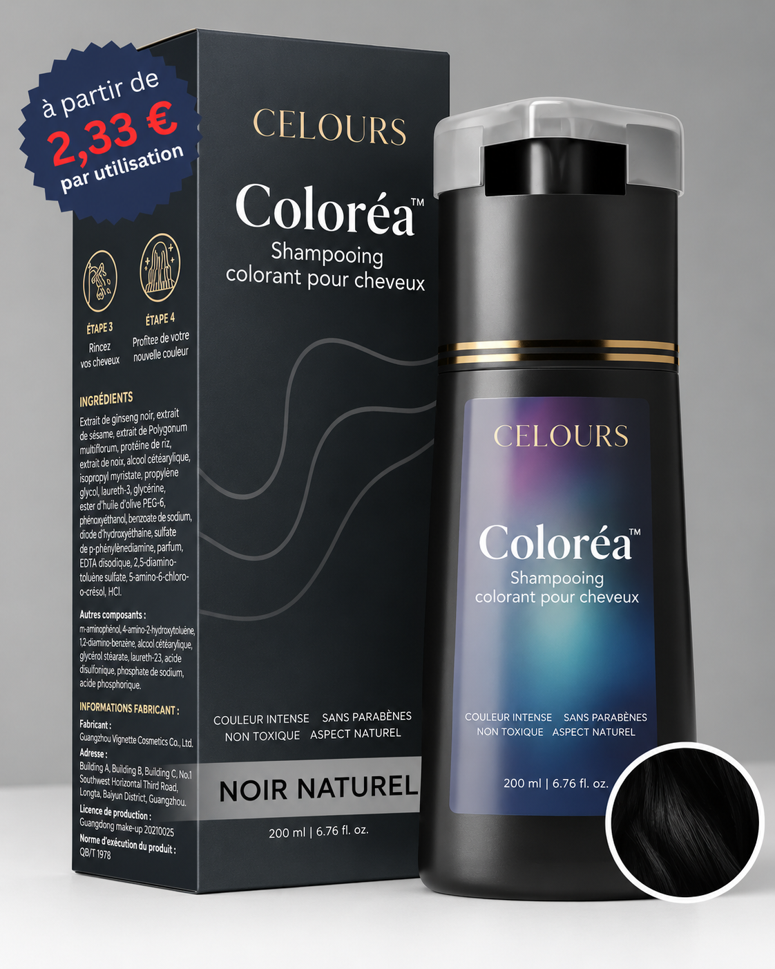 Celours Coloréa™ | Shampoing Colorant Instantané