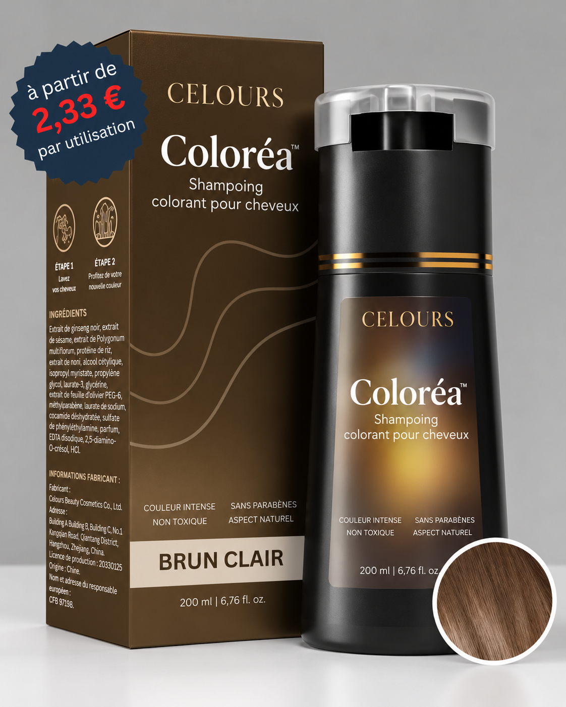 Celours Coloréa™ | Shampoing Colorant Instantané