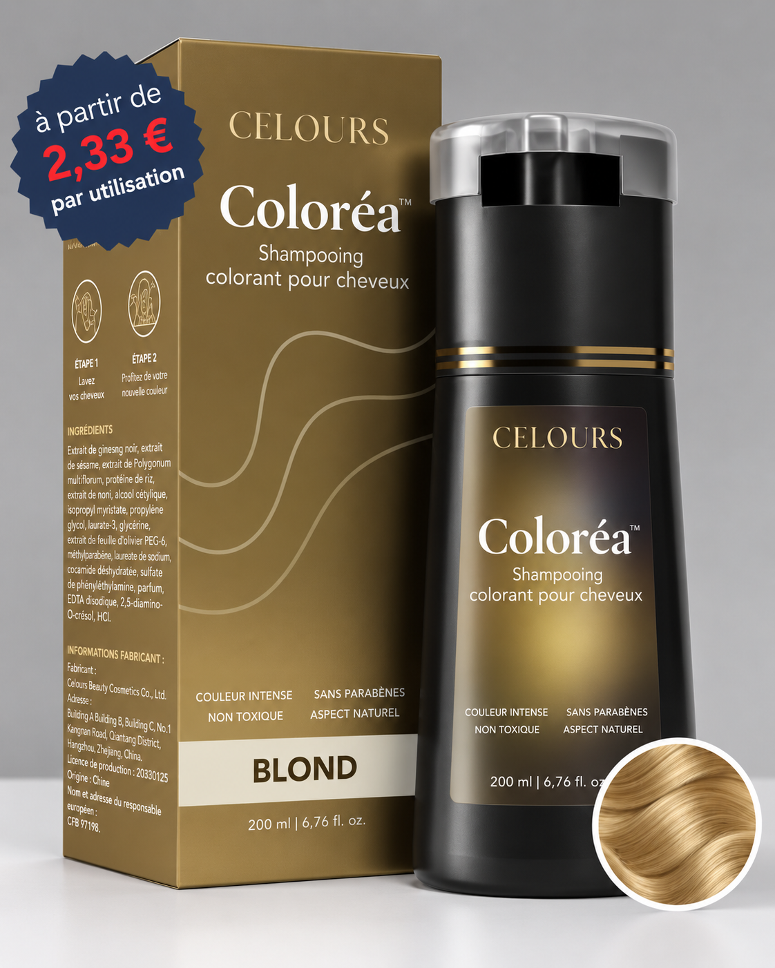 Celours Coloréa™ | Shampoing Colorant Instantané